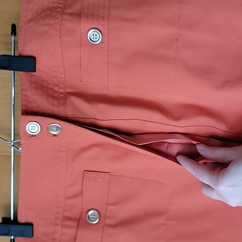Talbots Orange Wide Waistband Skirt - Picture 4 of 10